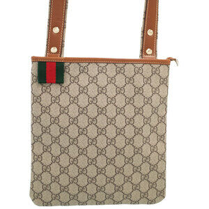 Gucci GG Plus Shoulder Bag supreme canvas monogram Brown